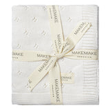Organic Cotton Pointelle Baby Knit Blanket - Ivory