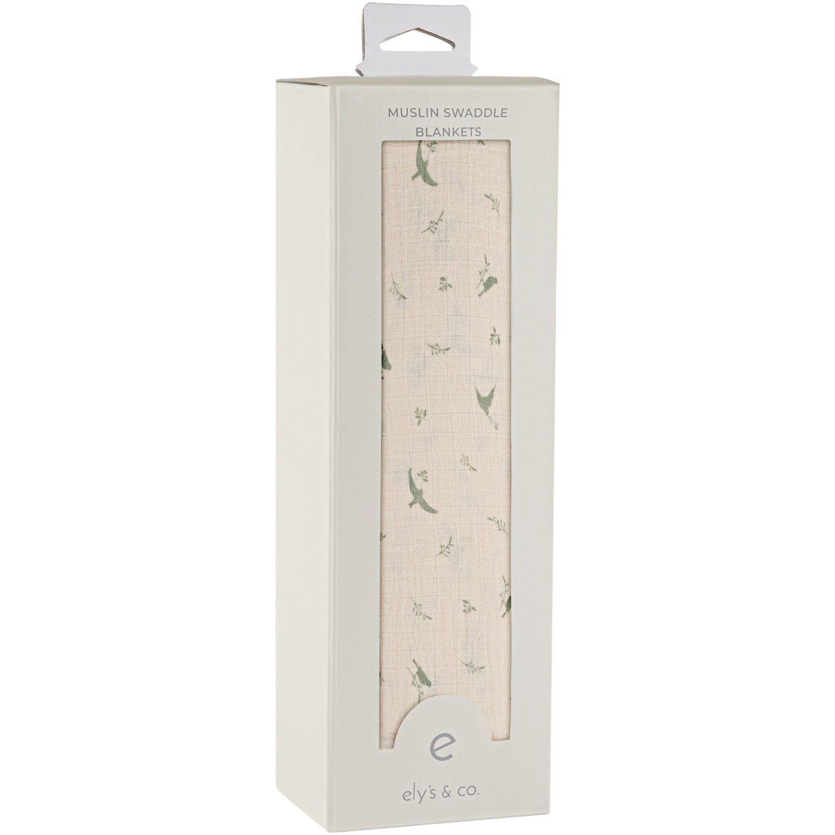 Cotton Muslin Swaddle Blanket - Sage Bird - HoneyBug 