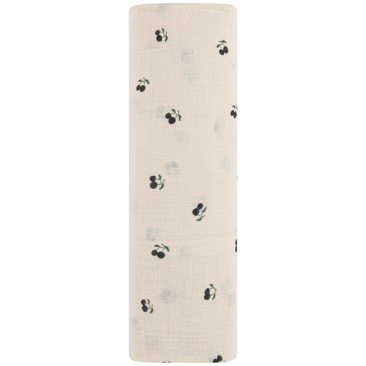Cotton Muslin Swaddle Blanket - Blue Cherry - HoneyBug 