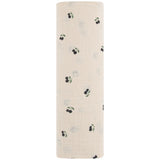 Cotton Muslin Swaddle Blanket - Blue Cherry - HoneyBug 