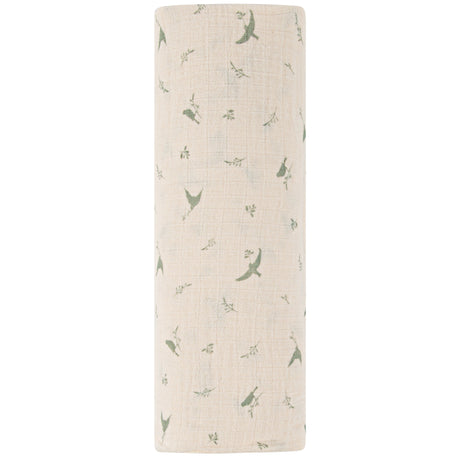 Cotton Muslin Swaddle Blanket - Sage Bird - HoneyBug 