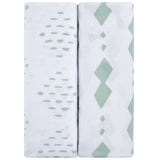 Changing Pad Cover | Cradle Sheet Set - Sage Diamond - HoneyBug 