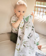 Premium Baby & Toddler Minky Blanket - Eucalyptus Greenery - HoneyBug 