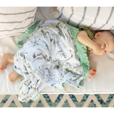 Premium Baby & Toddler Minky Blanket - Eucalyptus Greenery - HoneyBug 