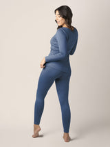Jane Nursing Pajama Set | Slate Blue - HoneyBug 