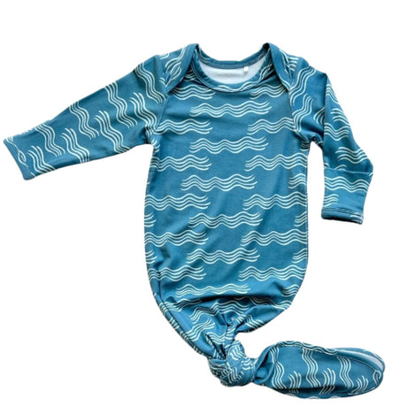 BAMBOO KNOTTED GOWN- Waves - HoneyBug 