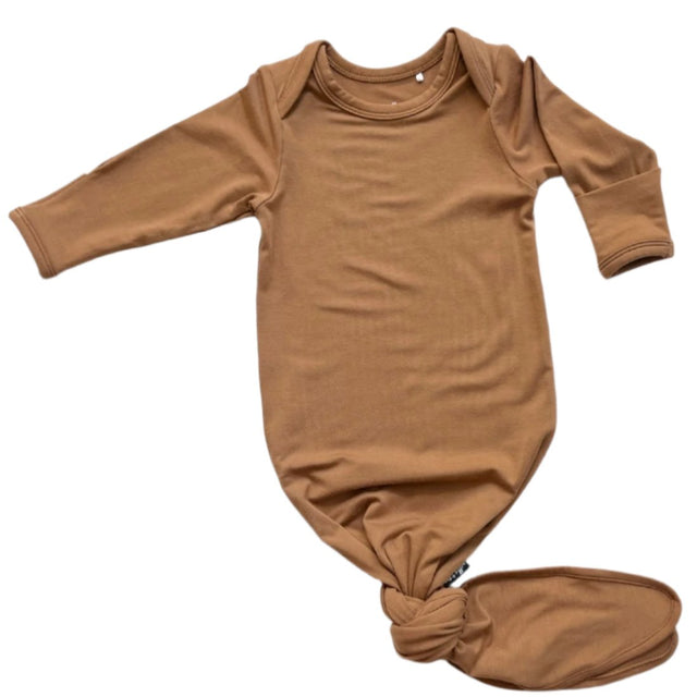 BAMBOO KNOTTED GOWN- Caramel - HoneyBug 