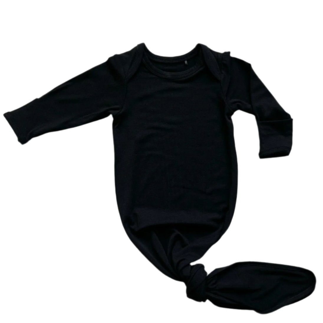 BAMBOO KNOTTED GOWN- Midnight Black - HoneyBug 