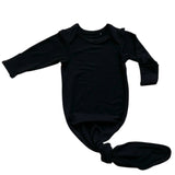 BAMBOO KNOTTED GOWN- Midnight Black - HoneyBug 