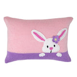 Bunny Peekaboo Mini Pillow, Pink