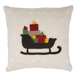 Holiday Sleigh Pillow 10"