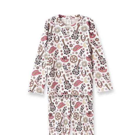 Cowgirl Cutie Girl's Bamboo Pajama Set - HoneyBug 