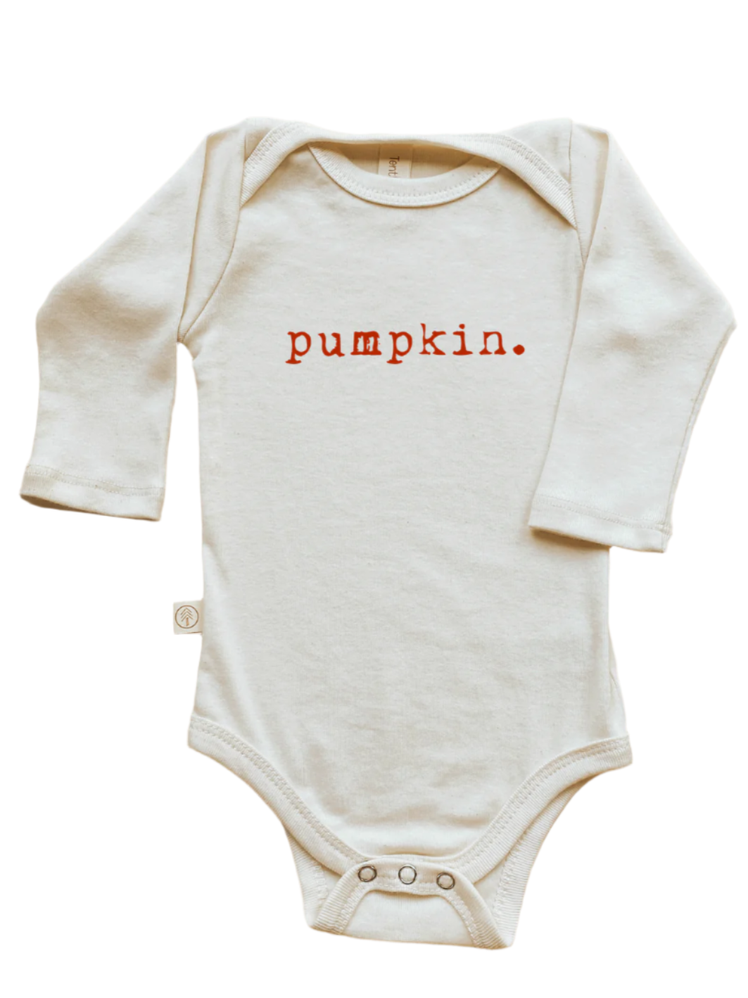 Pumpkin. - Long Sleeve Organic Cotton Bodysuit - HoneyBug 