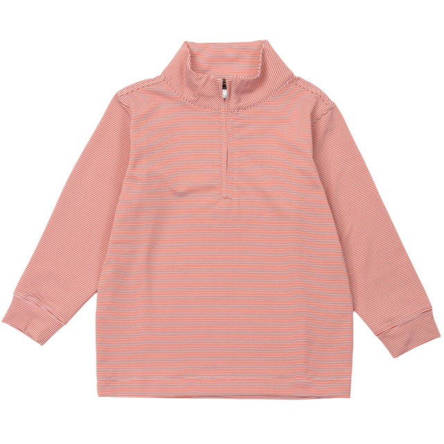 Sam Quarter Zip Pullover by LH Sport - Orange Stripes - HoneyBug 