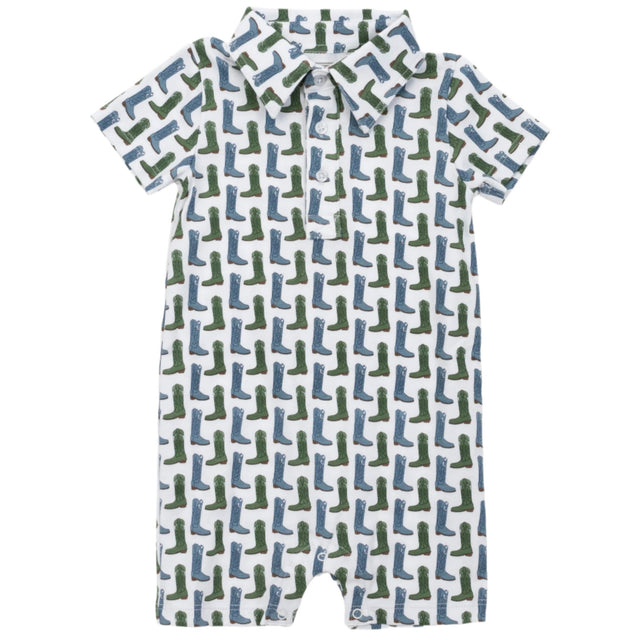 Tripp Boys' Polo Shortall - Cowboy Boots - HoneyBug 