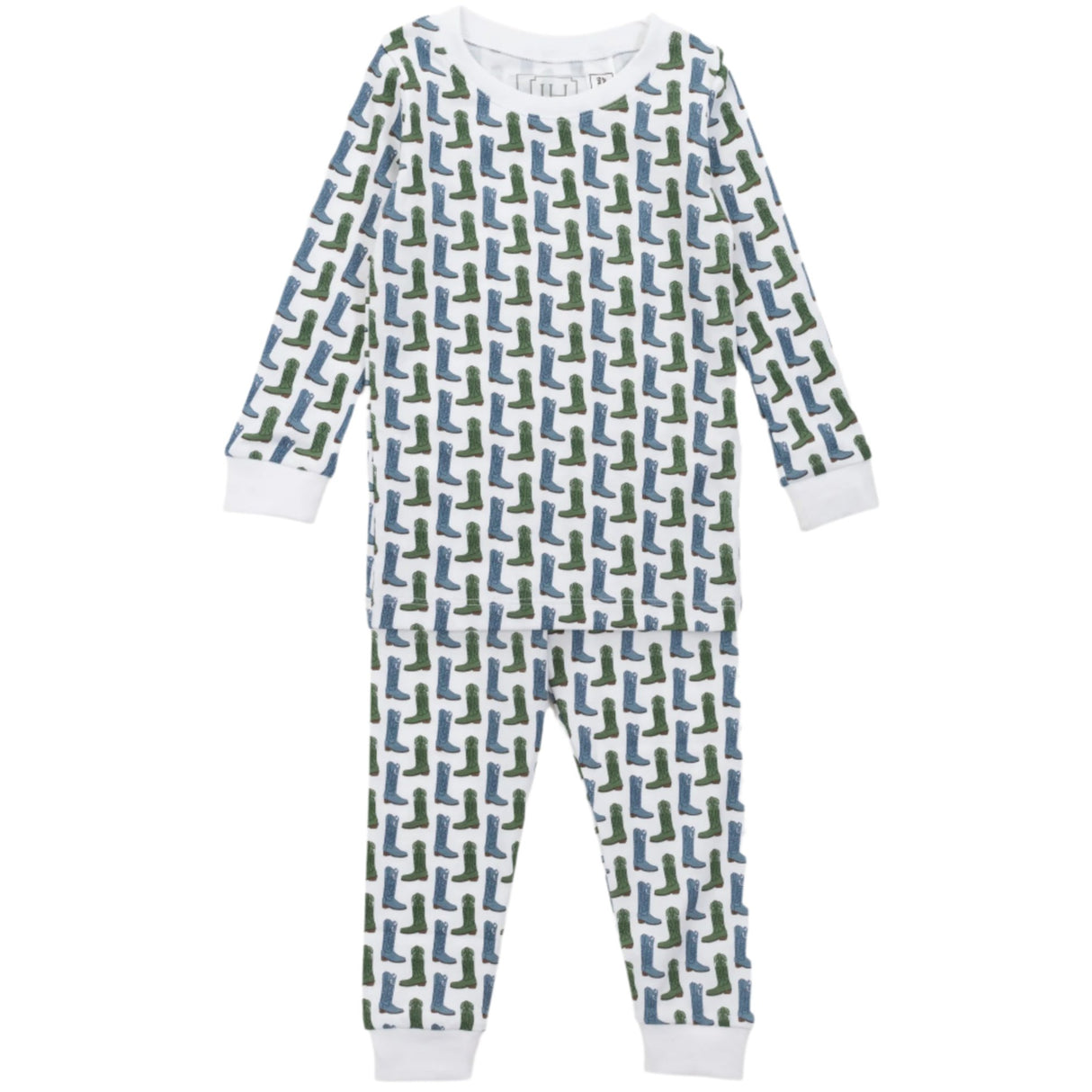 Grayson Boys' Pajama Pant Set - Cowboy Boots - HoneyBug 