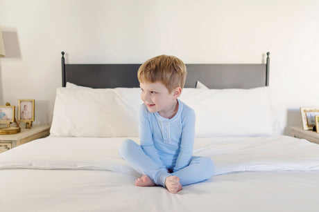 Jack Boys' Pima Cotton Pajama Pant Set - Light Blue - HoneyBug 