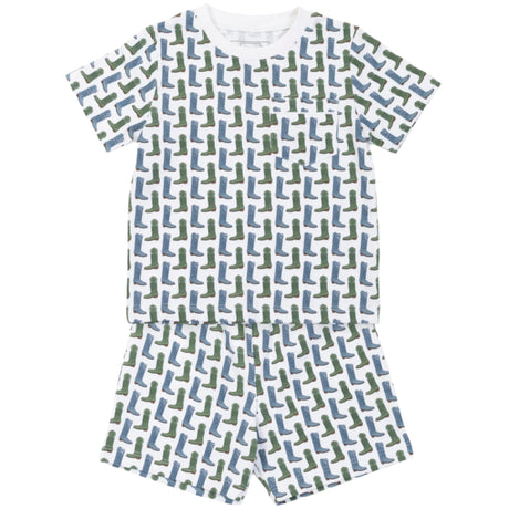 Charles Boys' Short Set - Cowboy Boots - HoneyBug 