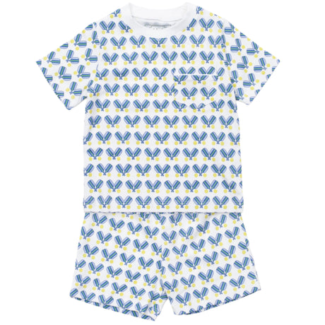 Charles Boys' Short Set - Pickleball Blue - HoneyBug 