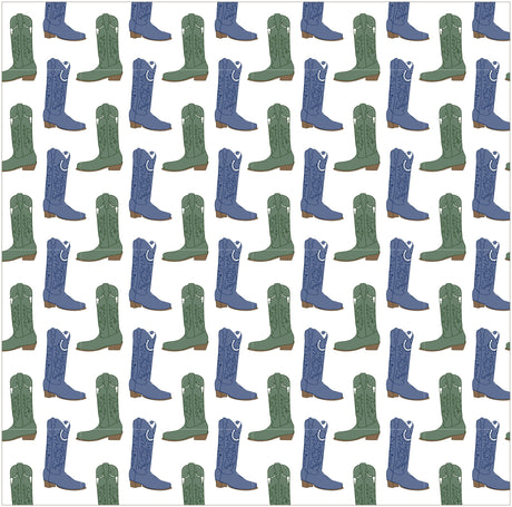 Marcia Women's Pajama Pant Set - Cowboy Boots (blue) - HoneyBug 