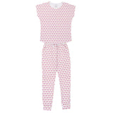 Melanie Women's Pajama Jogger Pant Set - Pickleball Pink - HoneyBug 