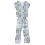 Marcia Women's Pajama Pant Set - Cowboy Boots (blue) - HoneyBug 