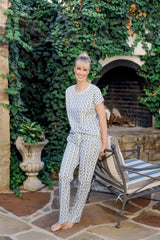 Marcia Women's Pajama Pant Set - Cowboy Boots (blue) - HoneyBug 