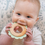 Lion Mint  Animal Teether Wooden + Silicone - HoneyBug 