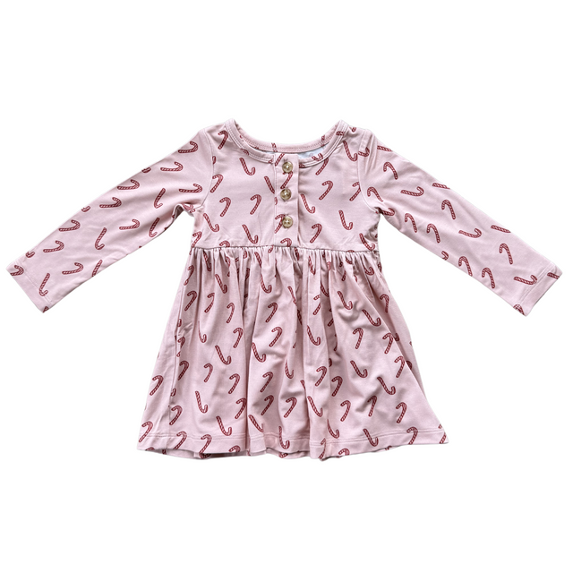 Long Sleeve Henley Dress - HoneyBug 