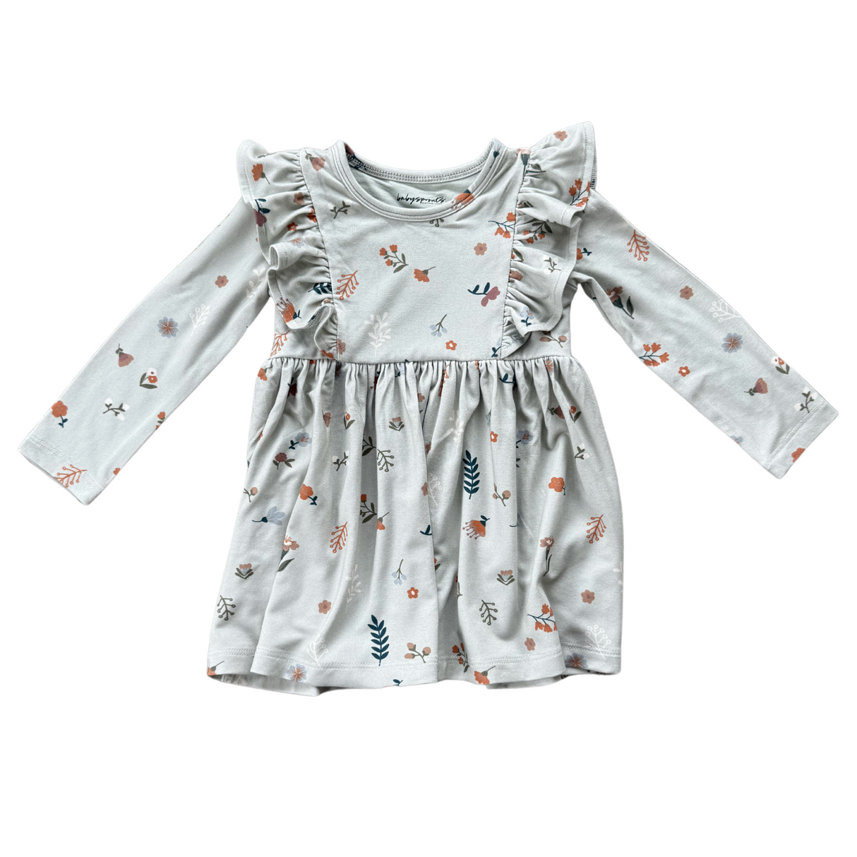 Long Sleeve Ruffle Dress - HoneyBug 