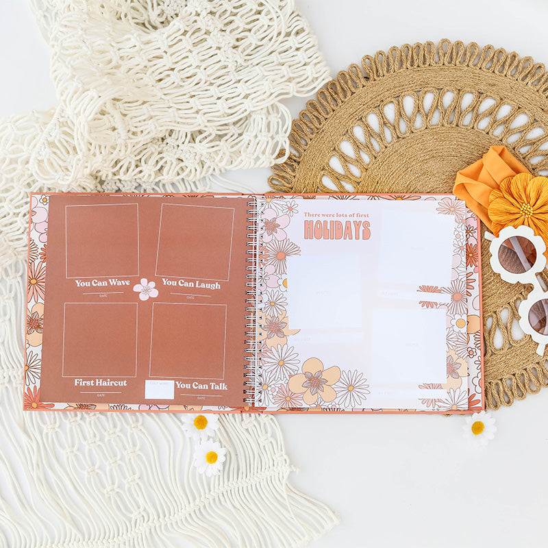 Flower Child Memory Baby Book - HoneyBug 