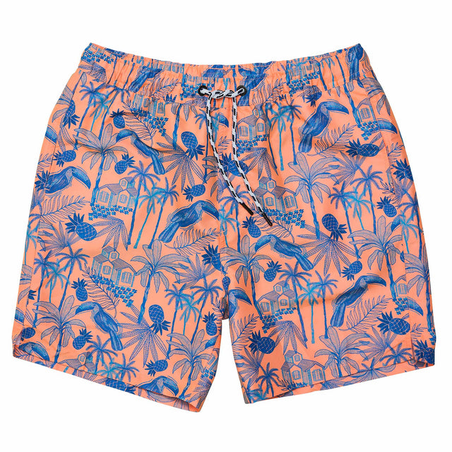 Mens Tropicana Vacay Sustainable Swim Short - HoneyBug 