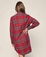 Women's Brushed Twill Maternity Nightshirt in Imperial Tartan - HoneyBug 
