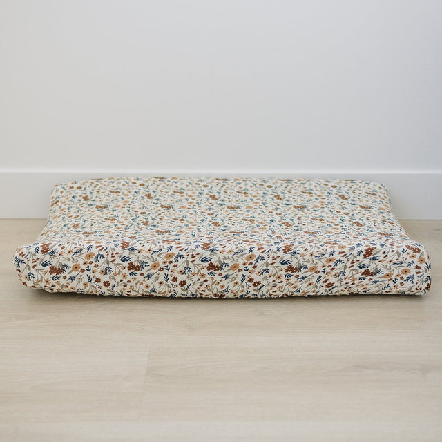 Harvest Floral Muslin Changing Pad Cover - HoneyBug 