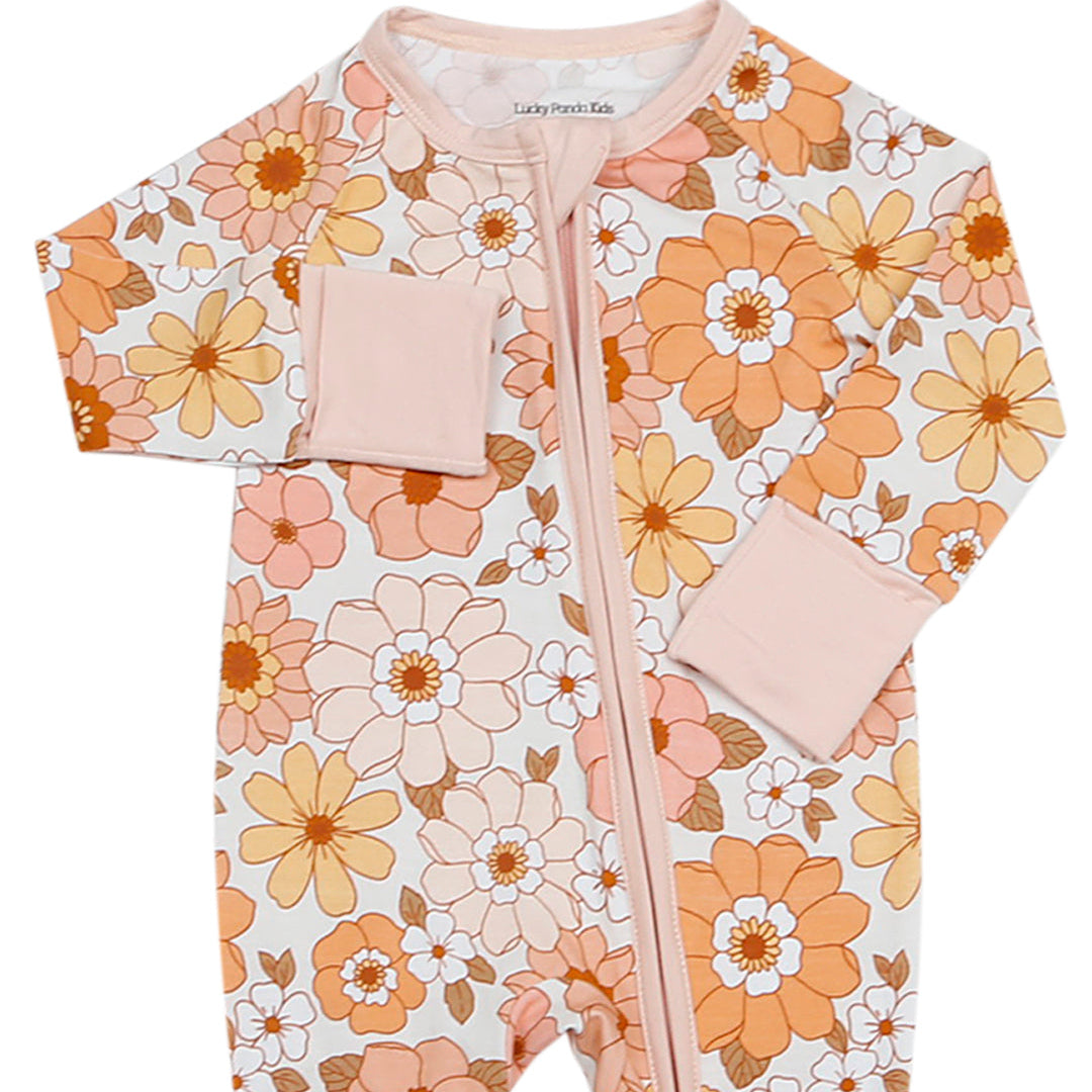 Bamboo Zip Romper |  Sweet Blossom