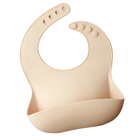 Silicone Bib - Speckle Creamy Peach - HoneyBug 