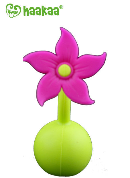 Haakaa Gen 1 Silicone Breast Pump 4 oz and Silicone Flower Stopper Set - HoneyBug 