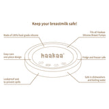 Haakaa Silicone Breast Pump Lid (1 pk) - Blush - HoneyBug 