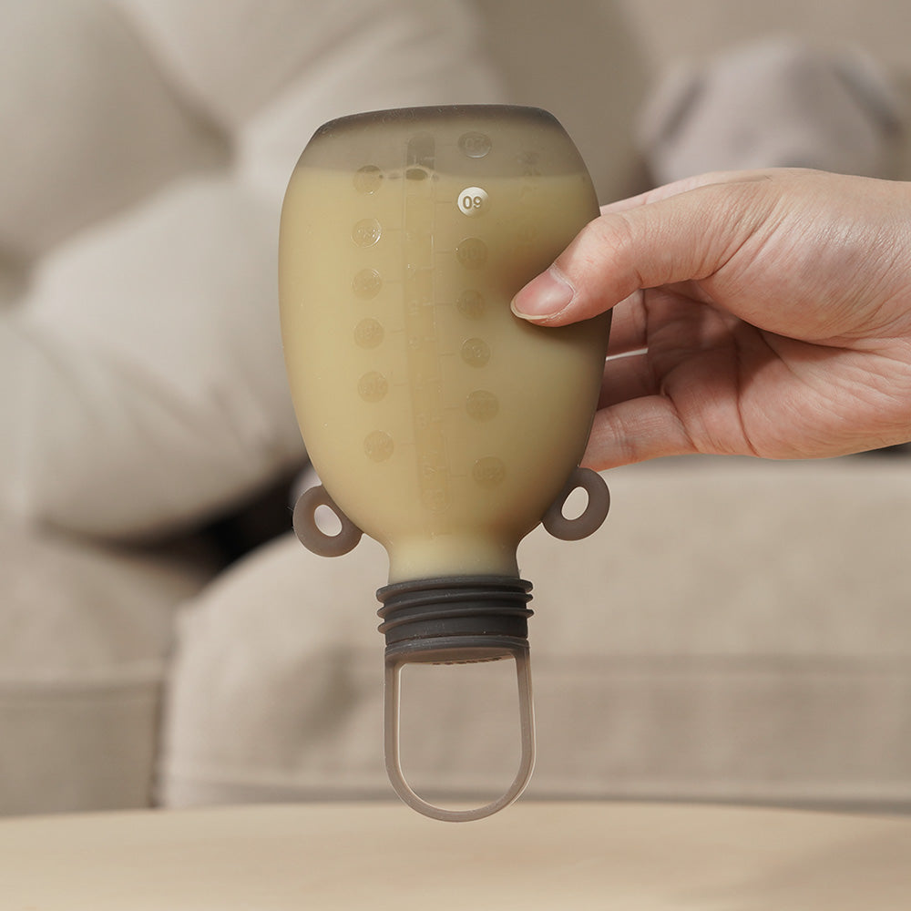 Haakaa Happii Bear Silicone Milk Storage Bag (9oz/260ml) - HoneyBug 