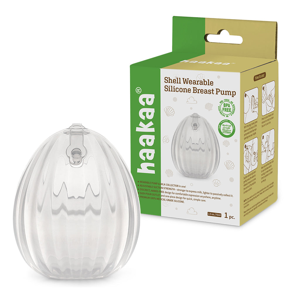 Haakaa Shell Wearable Silicone Breast Pump - HoneyBug 