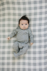 Coastal Plaid Muslin Crib Sheet - HoneyBug 