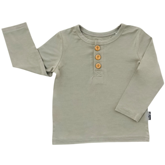 HENLEY LONG SLEEVE- Mushroom - HoneyBug 