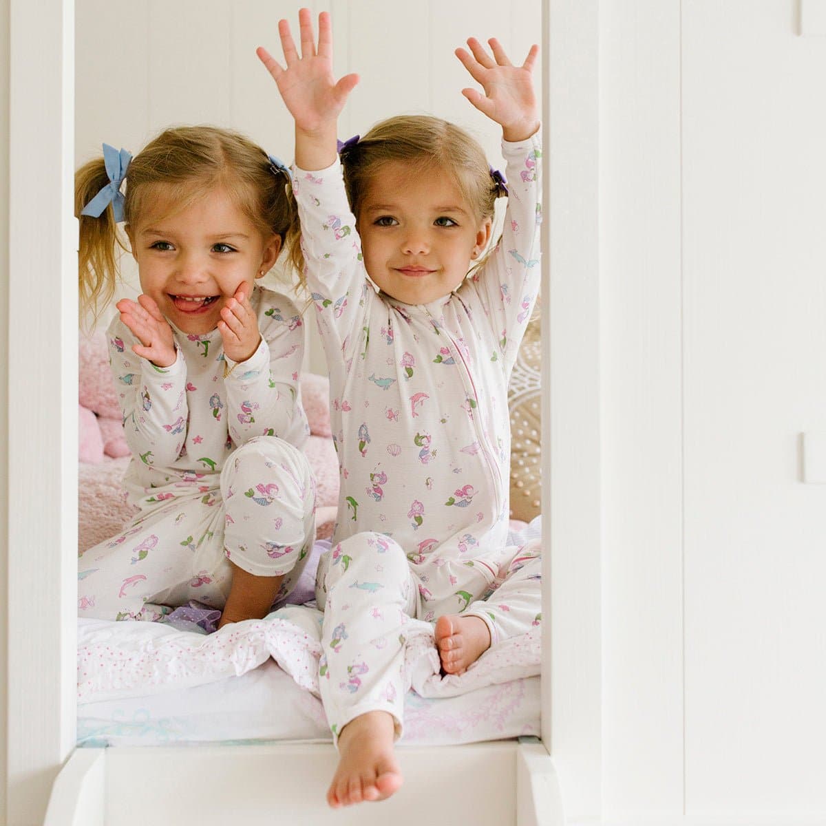 Mermaid Bamboo Convertible Footie - HoneyBug 