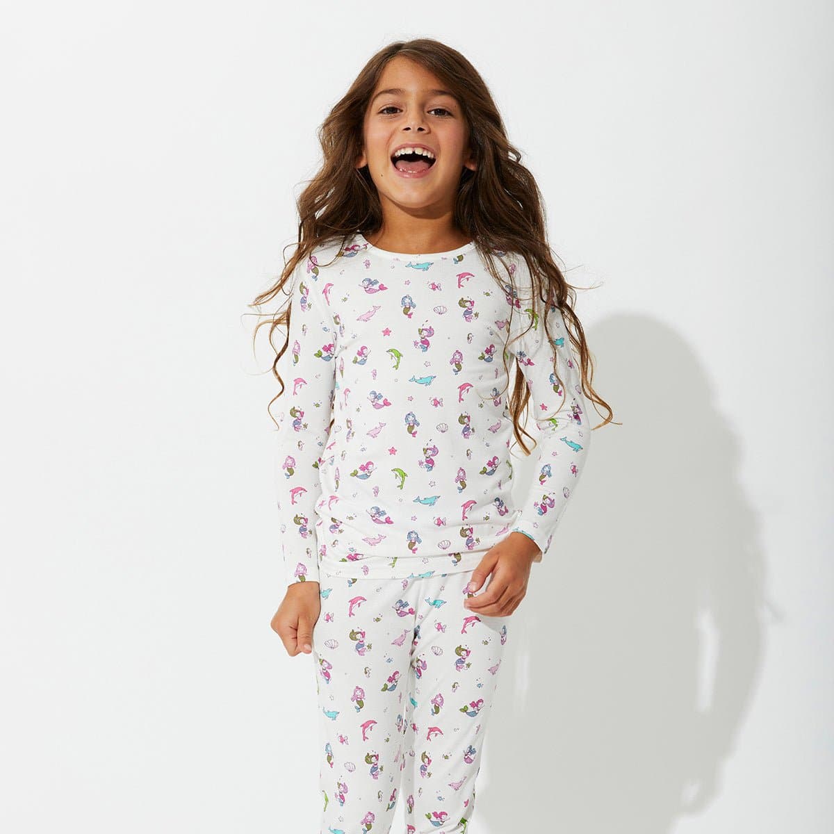 Mermaid Bamboo Kids Pajamas - HoneyBug 