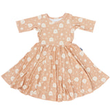 MID SLEEVE TWIRL- Rainbow Ribbed - HoneyBug 