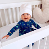 Monaco Blue Bamboo Convertible Footie - HoneyBug 