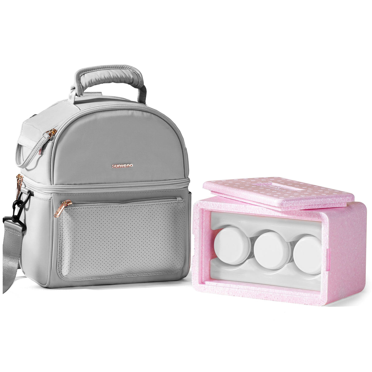Breastmilk Cooler Bag with Detachable Insulation Box Set
