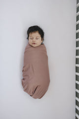 Dusty Rose Bamboo Stretch Swaddle - HoneyBug 