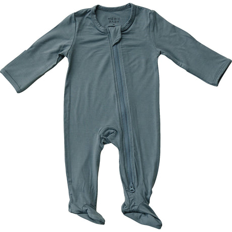Dusty Blue Bamboo Footed Zipper - HoneyBug 
