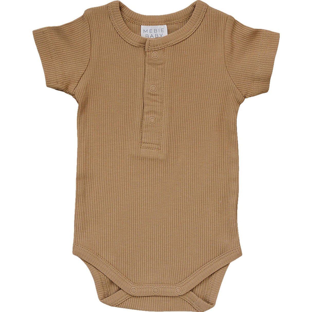 Cafe Organic Cotton Ribbed Snap Bodysuit - HoneyBug 